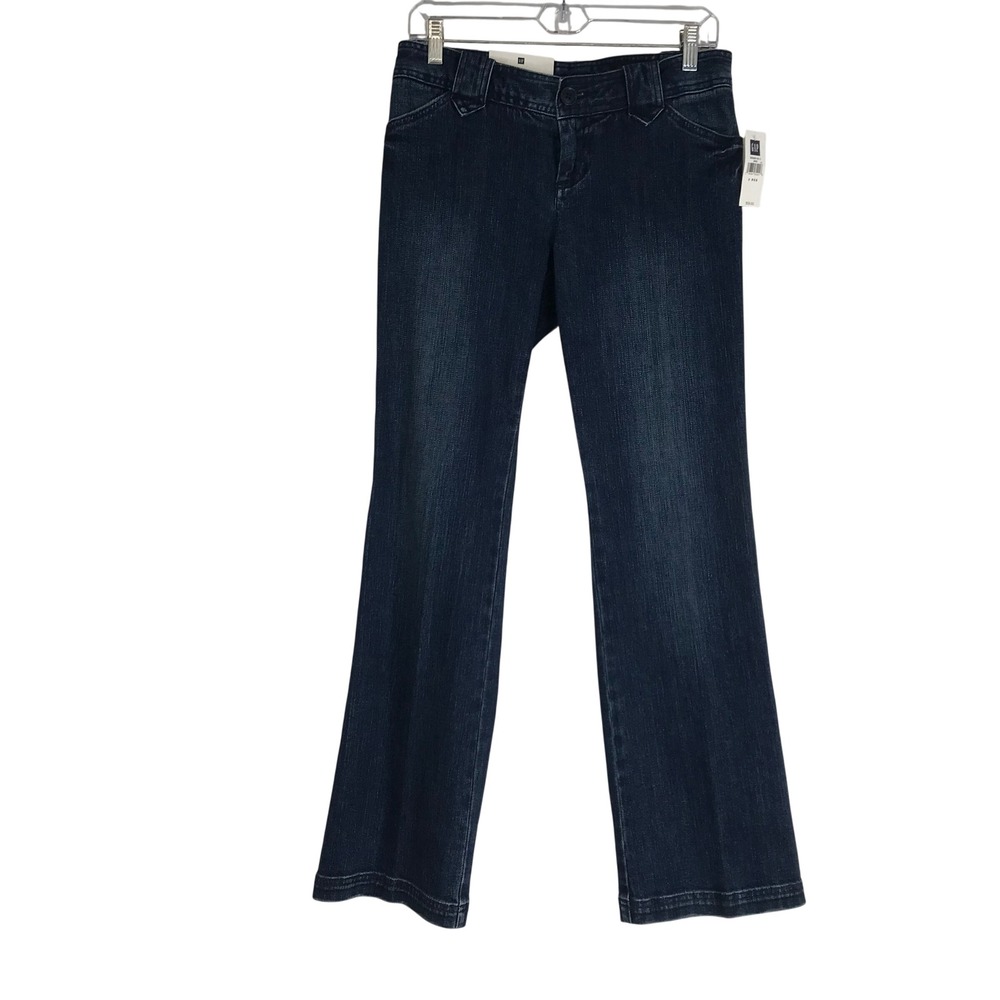 GAP Women's Ultra Low Fit Trouser Jeans Dark Wash Size 2R y2k 90's